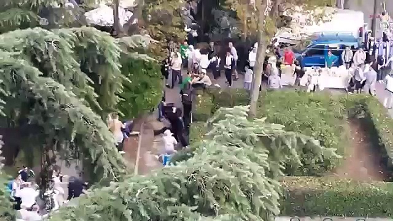 Legia Warszawa Ultras Fights vs Police near Santiago Bernabeu   18 10 2016