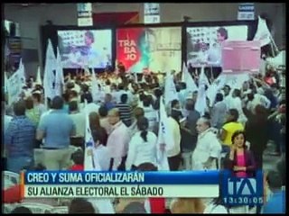 CREO y SUMA oficializarán su alianza electoral el sábado