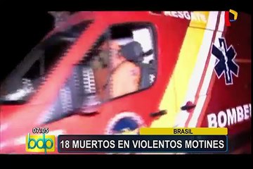 Descargar video: Brasil: motines en cárceles dejan 18 presos muertos