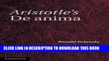 [PDF] Aristotle s De Anima: A Critical Commentary Full Colection