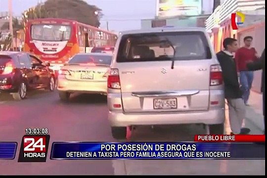Pueblo Libre: detienen a taxista acusado de posesión de drogas