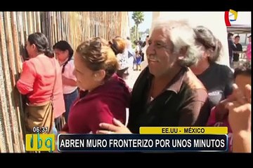 Familias se reencuentran en muro fronterizo entre EEUU y México