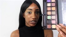 How to Black smokey eyes & Huda beauty lips make up tutorial -