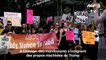 Des manifestants s'indignent des propos machistes de Trump