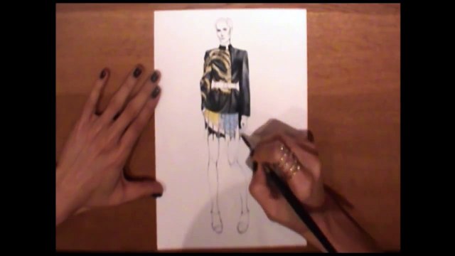 Samantha McMillen Fashion Illustration Watercolor Speed Painting / Time Lapse - Anoma Paleebut