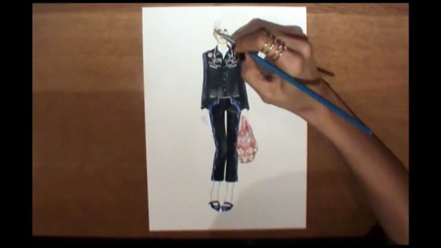 Simone Harouche Fashion Illustration Watercolor Speed Painting / Time Lapse - Anoma Paleebut