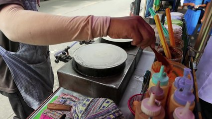 Bangkok Street Food - Pork Floss and Raisin Crepe