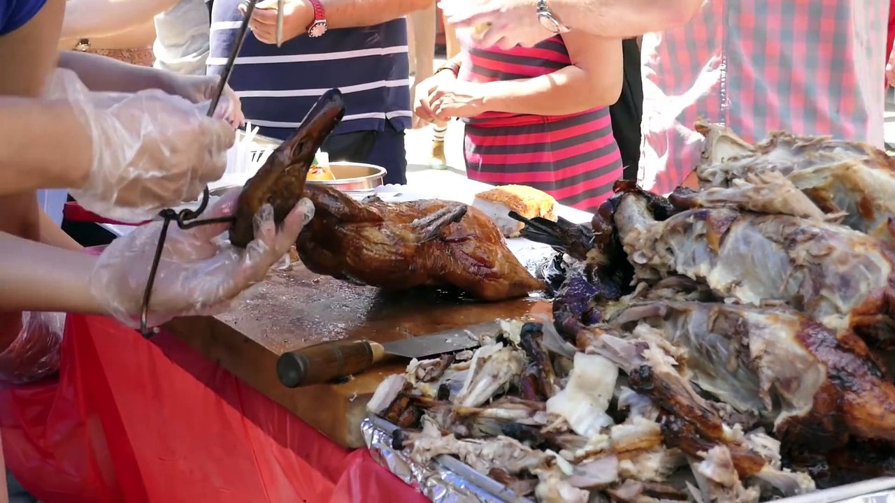 New York City Street Food - Roast Duck and Roast Pork Mantou 燒肉 燒鴨