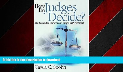 READ PDF How Do Judges Decide?: The Search for Fairness and Justice in Punishment (Key Questions