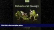 Enjoyed Read Behavioural Ecology: An Evolutionary Perspective on Behaviour