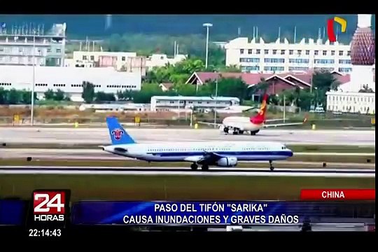 China: paso del tifón ‘Sarika’ causas inundaciones y graves daños