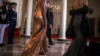 Social Media Goes Nuts Over Michelle Obama’s Stunner Of A Final State Dinner Dress