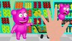 Mega Gummy bear Pirates attack finger family Rhyme for Kids - Gummy bear skeleton Ice cream