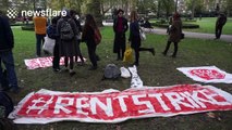 Students demonstrate against high rent prices in London
