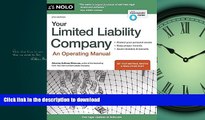 FAVORIT BOOK Your Limited Liability Company: An Operating Manual READ EBOOK