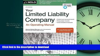 FAVORIT BOOK Your Limited Liability Company: An Operating Manual READ EBOOK