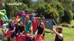 Dad builds incredible 'Wipe Out' obstacle course for daughter's birthday