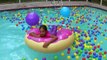 Fin Fun Mermaid Tail! Swimming with Giant Balls Shopkins Surprise Eggs MLP Pool Toys To See