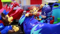 PJ Masks Rescue Paw Patrol Romeo Kidnaps Chase Marshall and Rocky with Gekko Catboy and Owlette
