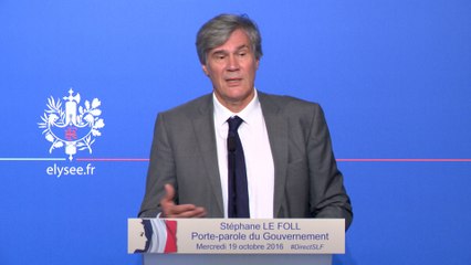 Point de presse de Stéphane Le Foll, le 19 octobre 2016