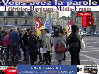 Télévivion-Bordeaux-Média-France Arrêt des poursuite des 8 salariés de GOODYEAR
