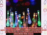 MoonLi Solar String Lights Outdoor Fairy Light Multi Color 20 Led Water drop Icicle Ball Garden