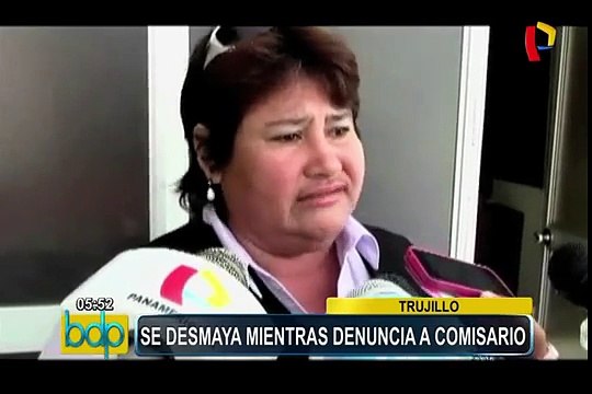 Lambayeque: mujer se desmayó mientras denunciaba a comisario