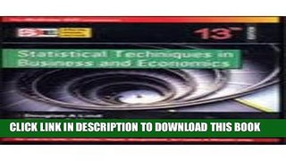 [EBOOK] DOWNLOAD Statistical Techniques in Business and Economics - 13th Edition READ NOW