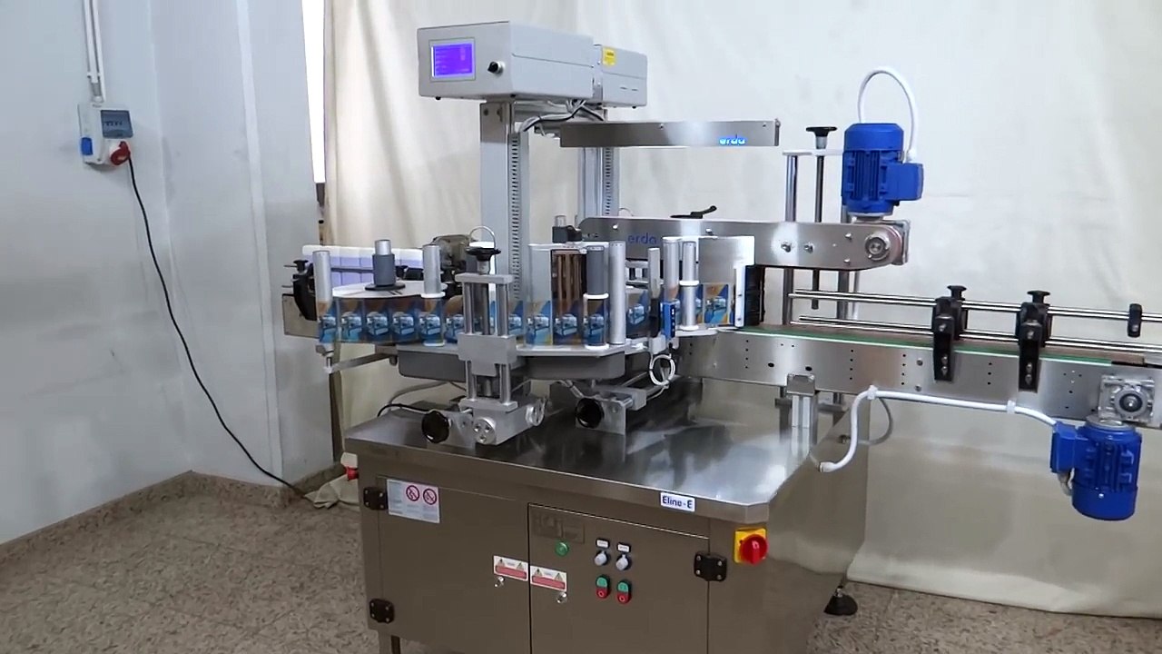 ERDA Front Back Labelling Machine for Cosmetics, Pharmaceuticals, Food, Beverages, Detergents, Motor oil