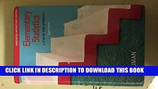 [EBOOK] DOWNLOAD Elementary Statistics, a Step By Step Approach, Annotated Instructor s Edition