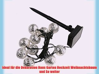 Download Video: 10-LED Solar Angetriebene LED Licht String Weihnachtsbeleuchtung Garten Hof Weihnachten Dekoration