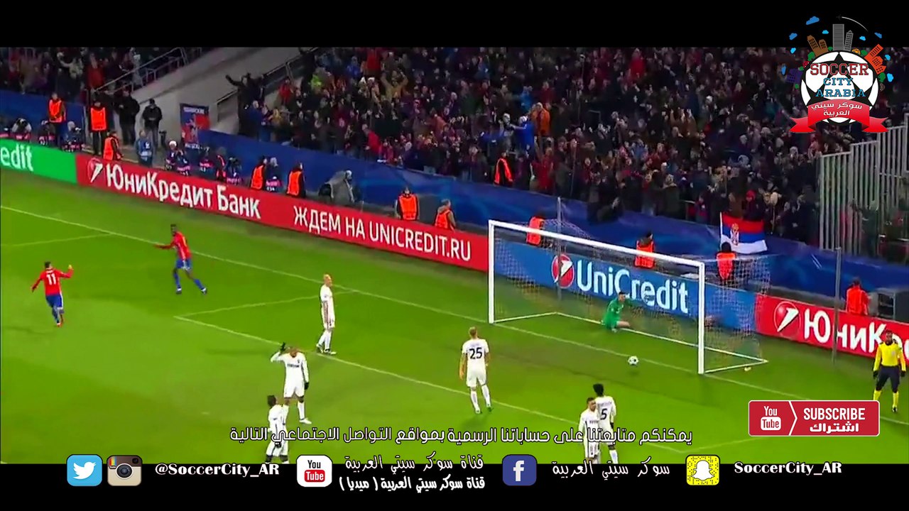 ملخص سيسكا موسكو 1 : 1 موناكو ( دوري ابطال اوروبا ) تعليق عربي | الجولة 3 | 18-10-2016 | 4K