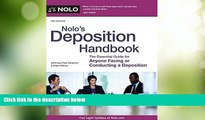 Big Deals  Nolo s Deposition Handbook  Best Seller Books Most Wanted