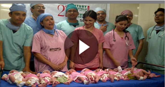 Woman Gives birth to 11 babies