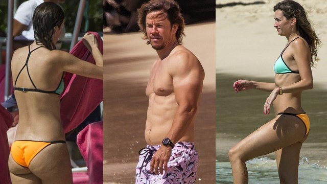 Mark Wahlberg and Wife Rhea Durham Show Off Killer Beach Bodies in Barbados