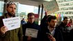صحفيون في بروكسل يتظاهرون دعما لحرية الإعلام في المجر