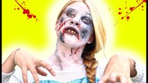 Frozen Elsa ZOMBIE Attack! w- Spiderman Joker Black Zombie Venom Hulk TOYS! Superheroes IRL