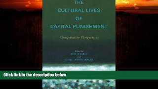 FREE PDF  The Cultural Lives of Capital Punishment: Comparative Perspectives (The Cultural Lives