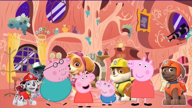 Peppa Pig Español - Angry Daddy Hulk Villain steal Peppa Frozen! Paw Patrol and Spiderman saves Elsa!