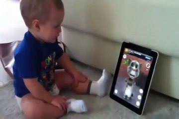 Funny Viral Video Baby Playing With Talking Tom - Must Watch