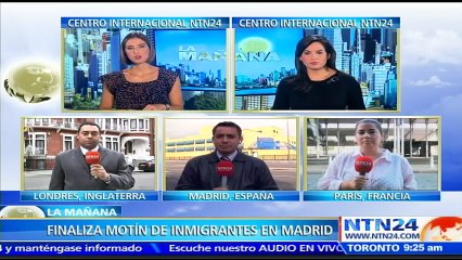 Protesta de inmigrantes en un edificio de Madrid termina de forma pacífica