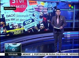 España: activistas impiden el desahucio de una familia