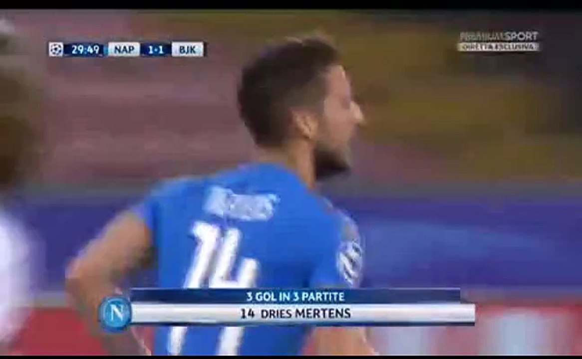 Dries Mertens Goal HD - Napoli 1-1 Besiktas 19.10.2016 HD