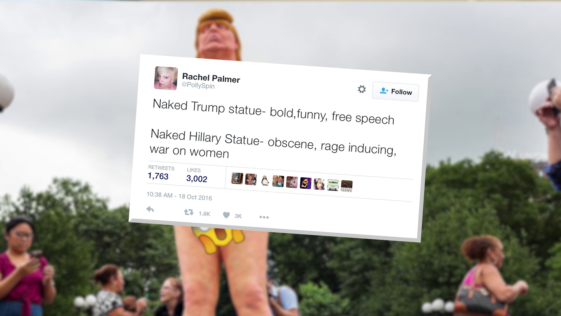 Naked Hillary Statue + Naked Trump = Double Standard?
