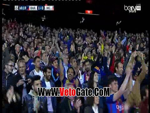 ميسى يتقدم بالهدف الثانى لـ برشلونة فى مانشستر سيتى
