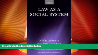 Big Deals  Law As a Social System (Oxford Socio-Legal Studies)  Full Ebooks Most Wanted