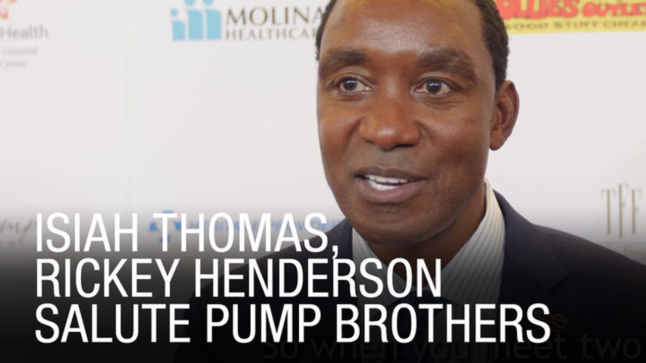 Isiah Thomas, Rickey Henderson Salute Pump Brothers