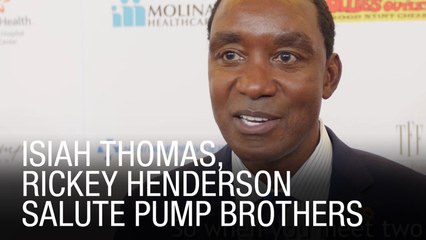 Isiah Thomas, Rickey Henderson Salute Pump Brothers