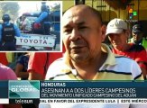 Indignación en Honduras tras el asesinato a dos líderes campesinos