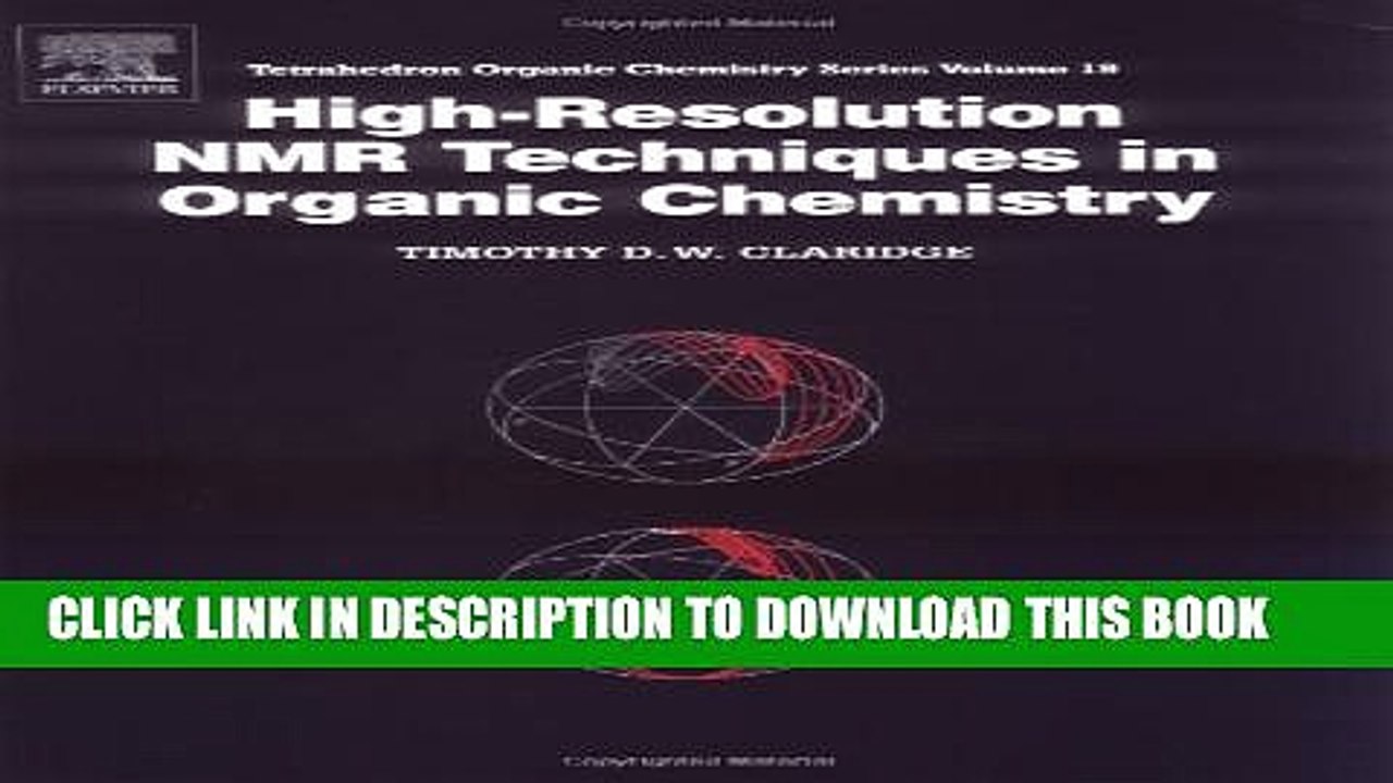 [DOWNLOAD] PDF High-Resolution NMR Techniques in Organic Chemistry (Tetrahedron Organic Chemistry